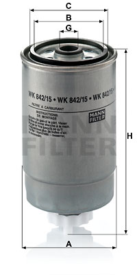 Filtro de carburante MANN-FILTER WK842/15