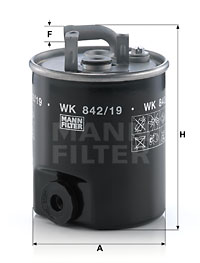 Filtro de carburante MANN-FILTER WK842/19