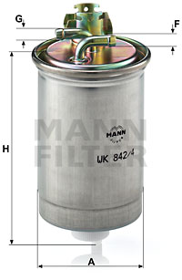 Filtro de carburante MANN-FILTER WK842/4