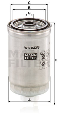 Filtro de carburante MANN-FILTER WK842/8
