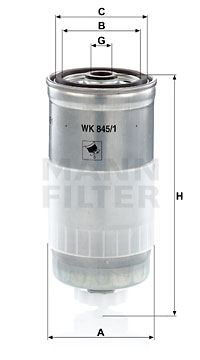 Filtro de carburante MANN-FILTER WK845/1