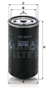 Filtro de carburante MANN-FILTER WK845/6
