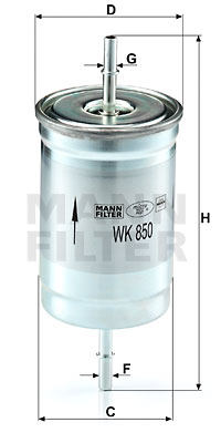 Filtro de carburante MANN-FILTER WK850