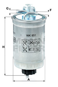 Filtro de carburante MANN-FILTER WK851