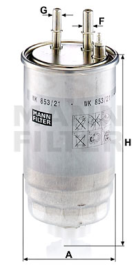 Filtro de carburante MANN-FILTER WK853/21