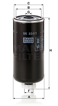 Filtro de carburante MANN-FILTER WK854/1