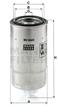 Filtro de carburante MANN-FILTER WK854/3