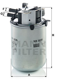 Filtro de carburante MANN-FILTER WK9039