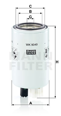 Filtro de carburante MANN-FILTER WK9040