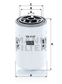 Filtro de carburante MANN-FILTER WK9140