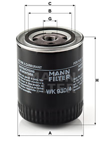Filtro de carburante MANN-FILTER WK930/4