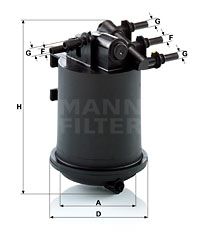 Filtro de carburante MANN-FILTER WK939/1