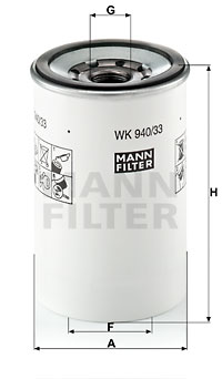 Filtro de carburante MANN-FILTER WK940/33X