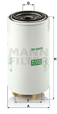 Filtro de carburante MANN-FILTER WK940/36X