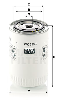 Filtro de carburante MANN-FILTER WK940/5
