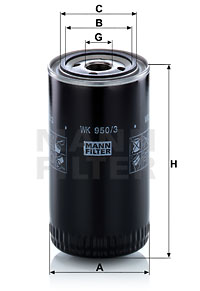 Filtro de carburante MANN-FILTER WK950/3