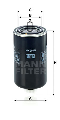 Filtro de carburante MANN-FILTER WK950/6