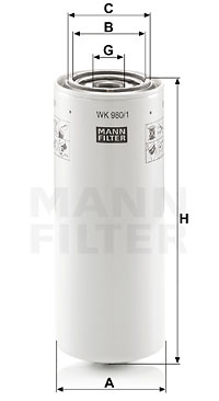 Filtro de carburante MANN-FILTER WK980/1