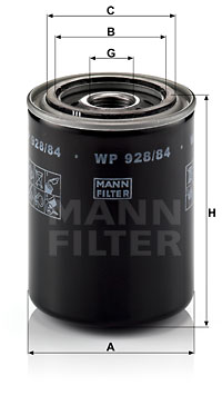 Filtro de aceite MANN-FILTER WP928/84