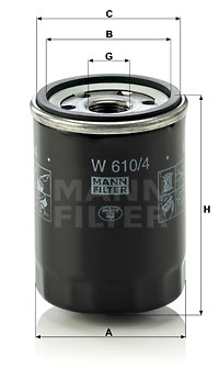 Filtro de aceite MANN-FILTER W610/4
