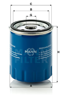 Filtro de aceite MANN-FILTER W712/15