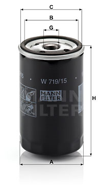 Filtro de aceite MANN-FILTER W719/15