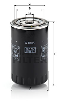 Filtro de aceite MANN-FILTER W840/2