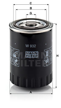 Filtro de aceite MANN-FILTER W932