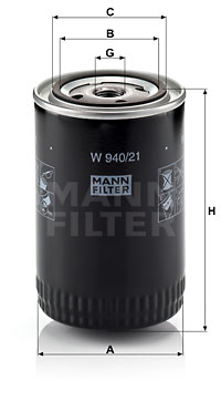 Filtro de aceite MANN-FILTER W940/21