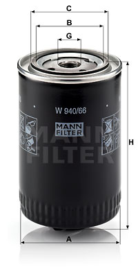 Filtro de aceite MANN-FILTER W940/66