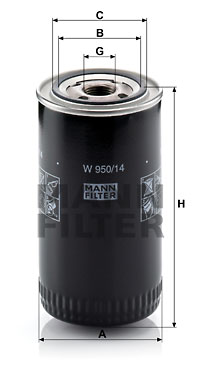 Filtro de aceite MANN-FILTER W950/14