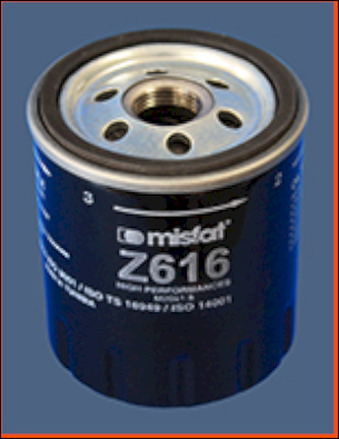 Filtro de aceite MISFAT Z616