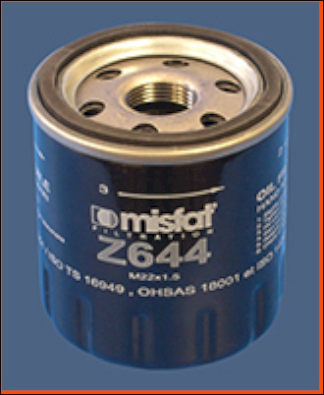 Filtro de aceite MISFAT Z644