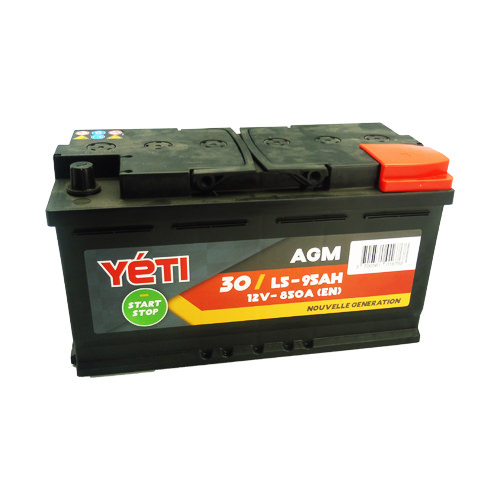 YETI - Batería de coche 12V Start & Stop AGM 95AH 850A L5 (n°30)
