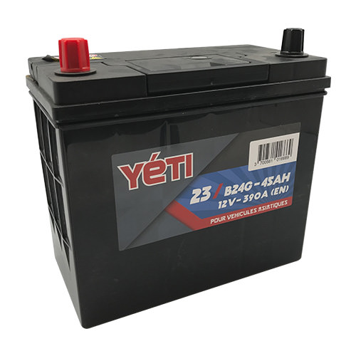 YETI- Batería de coche 12V 45AH 390A B24G (n°23)