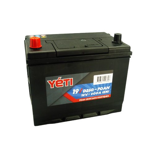 YETI - Batería de coche 12V 70AH 600A D26G (n°19)