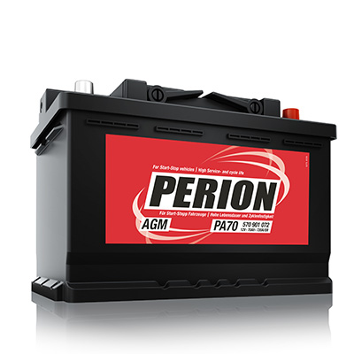 PERION - Batería de coche 12V 70AH 720A - PA70 AGM L3 (n°32A)