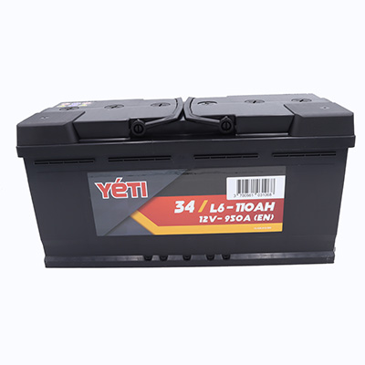 YETI - Batería de coche 12V 110AH 950A L6 (n°34)