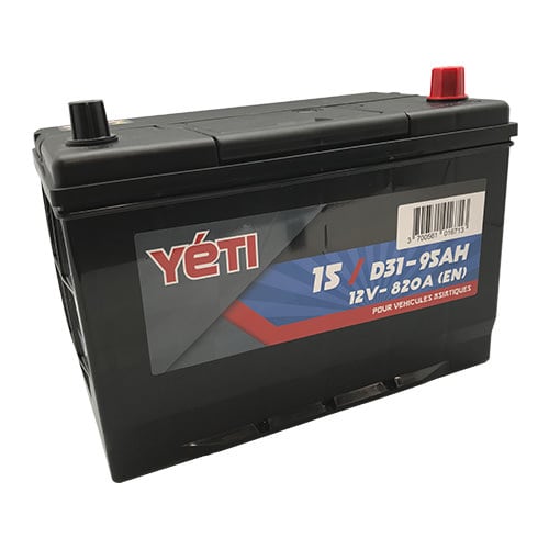 YETI - Batería de coche 12V 95AH 820A D31 (n°15) para tu coche al mejor  precio