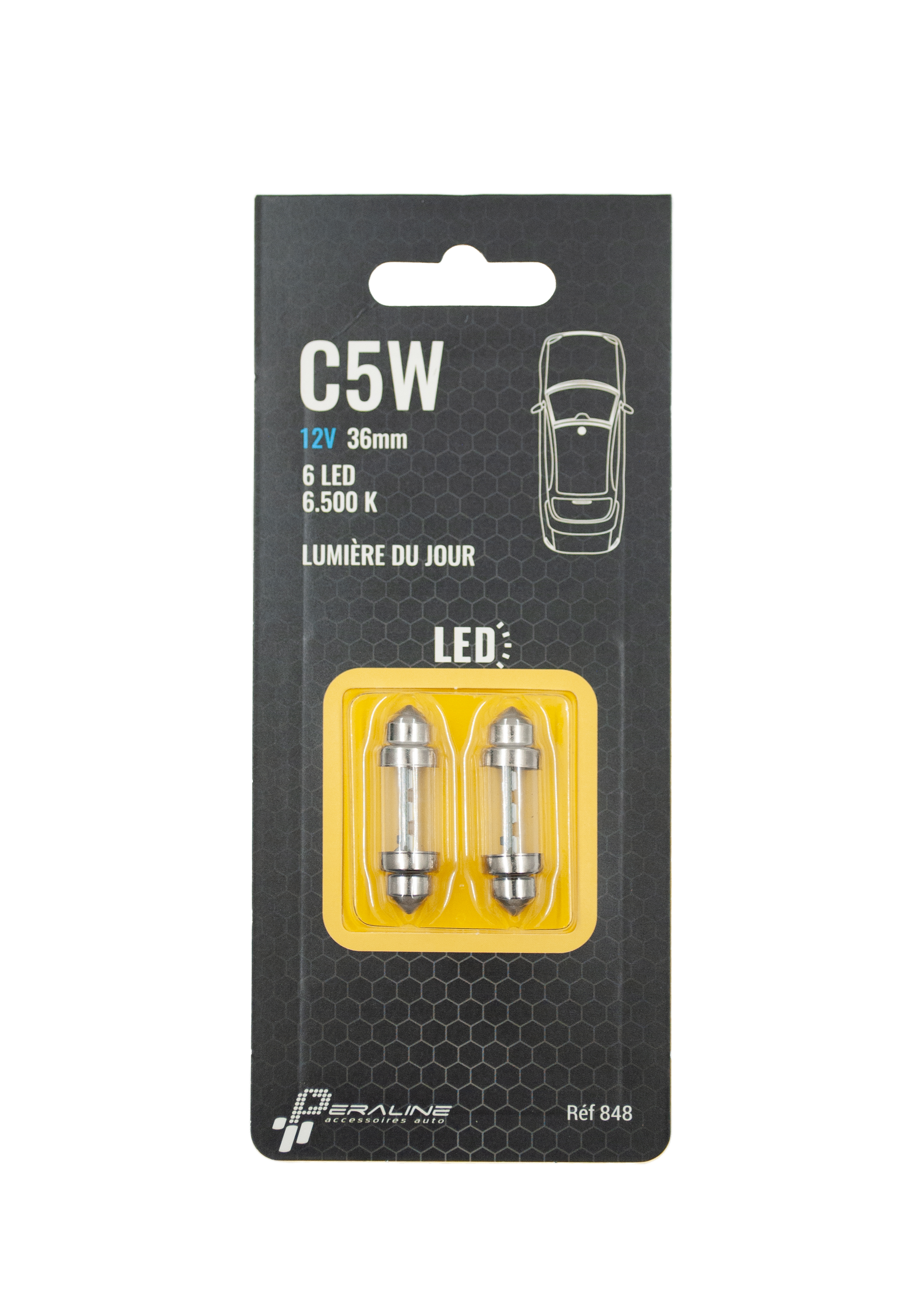 2 bombillas c5w 12v 36mm 6 led white para tu coche al mejor precio
