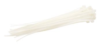 Lote de 75 bridas nylon blancas 3 tamanos (100 mm x25 - 150 mm x25 - 200 mm x25)